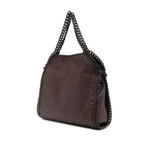 Stella McCartney Falabella Mini Enamel Tote Bag in Mahogany NWT - Picture 1 of 16